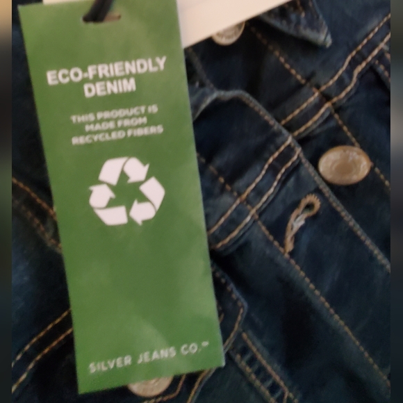 SILVER JEANS EVELYN DARK WASH 250 JACKET L (12-14) - Picture 4 of 5